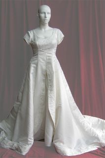 Wedding Dress Cream Satin  SZ14-16