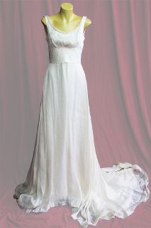 Wedding Dress Sleeveless Cream Organza sz.8
