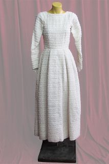 Wedding Dress 1950s Textured sz.8