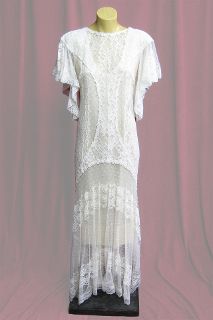 Wedding Dress 1920s Cream Lace