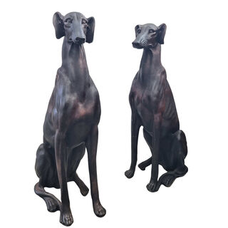 Art Deco Dog/Whippet Statue (H: 75cm)