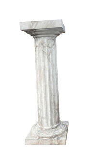 Fluted Plinth (S) Marbled (H: 0.9m W: 0.3m)
