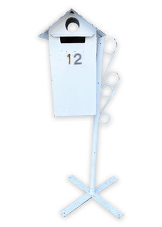 Letterbox White on Stand (H: 1.22m L: 0.43m W: 0.43m)