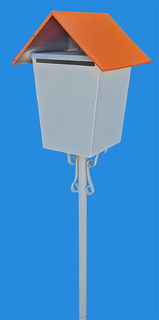 Letterbox White with Orange top on Stand (H: 1.65m)