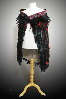 Red/Black Feathered Cloak