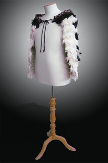 Small Feather Cloak for Children, Black/White