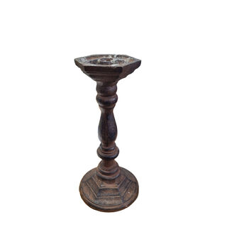 Wrought Iron Table Candelabra 1pt (H: 20cm x W: 9.5cm x D: 9.5cm) 1.2kg