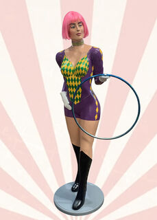 Circus Woman Life Size Statue (H: 1.8m x Base Dia: 0.5m)