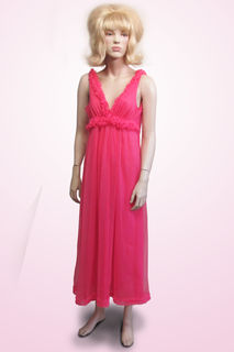 Pink Nylon Dressing Gown