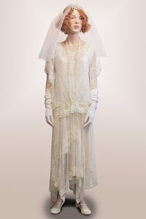 1920s Wedding Gown - White Lace