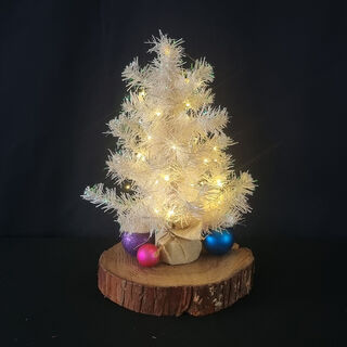 Christmas Tree Centrepiece White (H: 45cm)