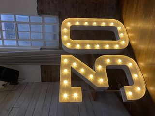 Large White Light Up Letters (H: 1.5m) Each