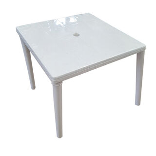 Table White Plastic 750x750x750mm (Removable legs).