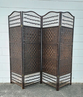 Screen #5 Brown Rattan (H: 1.8 x W: 0.5m, 1.6m unfolded)