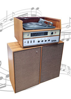 Stereo Record Player #2 1970s (includes 2 speakers)