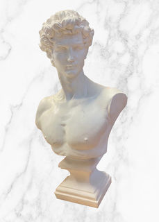 David Bust Large (H: 60cm x W: 37cm x D: 20cm. Base: 15cm x 15cm