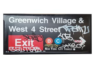 SIGN: Greenwich Village (W: 1.2m x H: 0.6m)