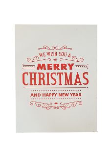 SIGN: We Wish You A Merry Christmas (H: 0.93m x W: 0.62m)
