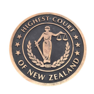 SIGN: Highest Court Of New Zealand (D: 0.8m)