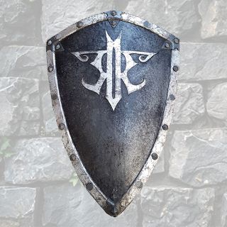 Shield Silver and Black (W: 55cm x H: 70cm)