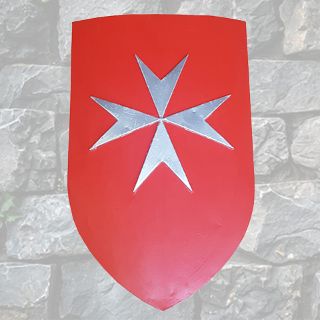 Shield Red and Silver Cross (H: 0.9m x W: 0.58m)