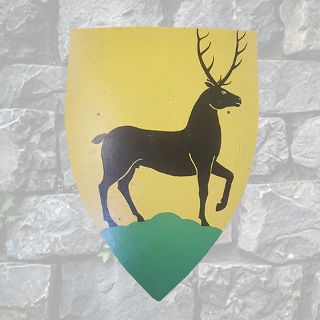 Shield Yellow w/ Deer (H: 0.77m x W: 0.57m)