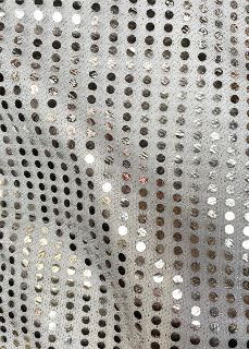Curtain Sequined Silver (W: 4m x H: 4m) Sleeved