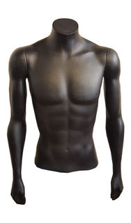 Torso #31 Male Black w/ Arms (H: 0.71m)