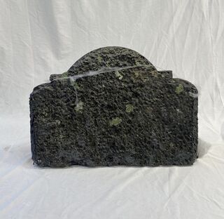 Gravestone Small #9 - Short w/ Moss (W: 0.66m x H: 0.46m)
