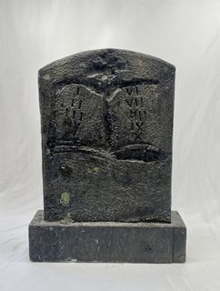 Gravestone Small #16 - Engraved Book (W: 0.56m x H: 0.75m)