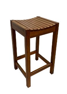 Bar Stool Slatted Seat (H: 65cm W: 36cm)