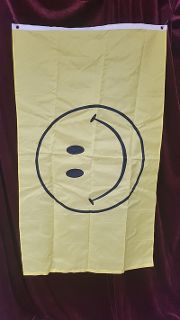 Happy Smiley Face Yellow (1.5m x 0.9m)