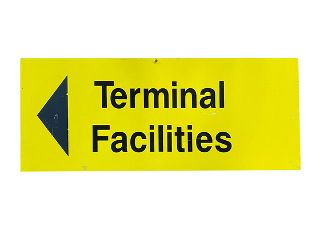 SIGN: Terminal Facilities (H: 34cm W: 91cm)