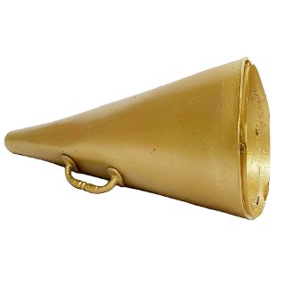 Gold Megaphone Medium (L: 43cm D: 18cm)