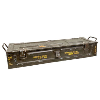 Military Box #4 Large Brown Metal (L: 85cm x W: 26cm x H: 15cm)