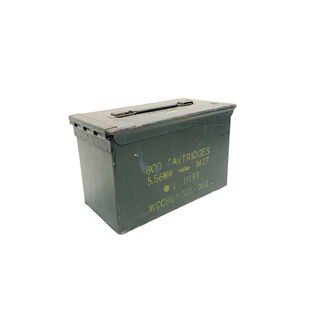 Military Box #12 Metal Amo Case (L: 30cm x W: 15cm x H: 19cm)