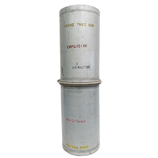 Military Box #15 Explosive Cylinder Grey (H: 79cm x D: 23cm)