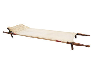 Army Stretcher Canvas w/ Head Rest (W: 0.58m L: 2.26m H: 0.17m)