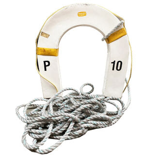 Life Ring White Horse Shoe w/ Rope