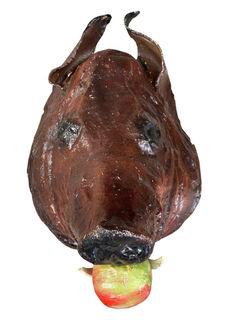 Boars / Pigs Head w/ Apple (H: 40cm x W: 30cm x D: 30cm)