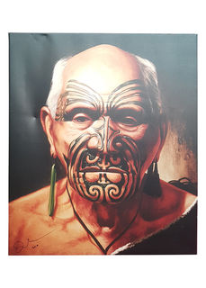 Print of Maori Journalist - Wiremu Patara Te Tuhi By Goldie (H: 96cm W: 76cm)