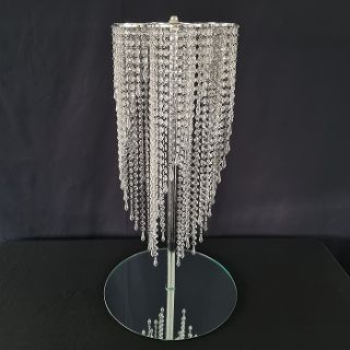 Floral Shaped Silver Chandelier Centrepiece (H: 1m or 0.75cm)