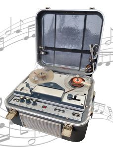 Dreco Tape Player - Reel to Reel  -Working-  (H: 19cm x L: 37cm x W: 32cm - When closed)
