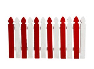 Red & White Picket Fence (H: 0.7m x W: 1.1m)
