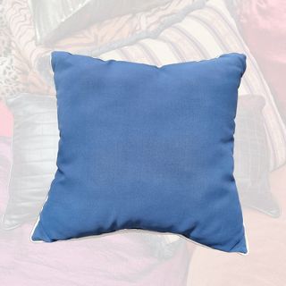 Cushion Outdoor - Blue Square w/ White Trim (15cm)