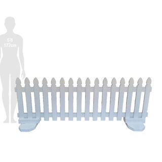 Medium White Picket Fence (L: 2m x H: 0.7m)