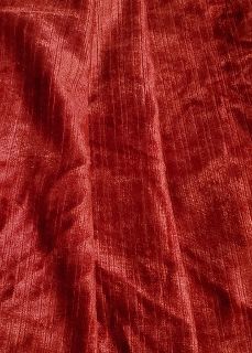 Curtain Red Imitation Corduroy (W: 1.35m x H: 2.4m)