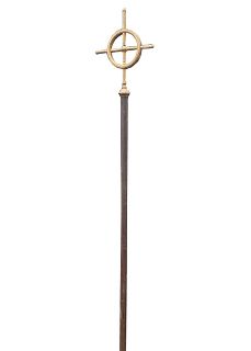 Gold Cross Wheel on Pole (H: 1.95m)