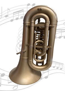Large Fake Tuba w/ Strap (H: 94cm x L: 59cm x W: 48cm)