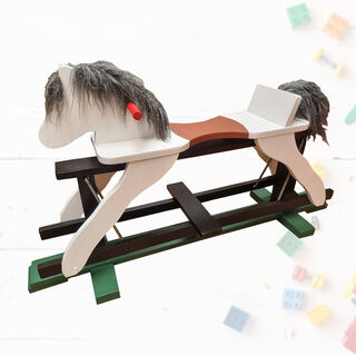 Rocking Horse w/ Grey Mane & Tail